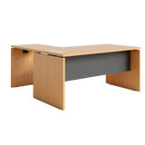Bureau Rio en bois MDF, moderne et élégant, avec une surface spacieuse pour un espace de travail fonctionnel.