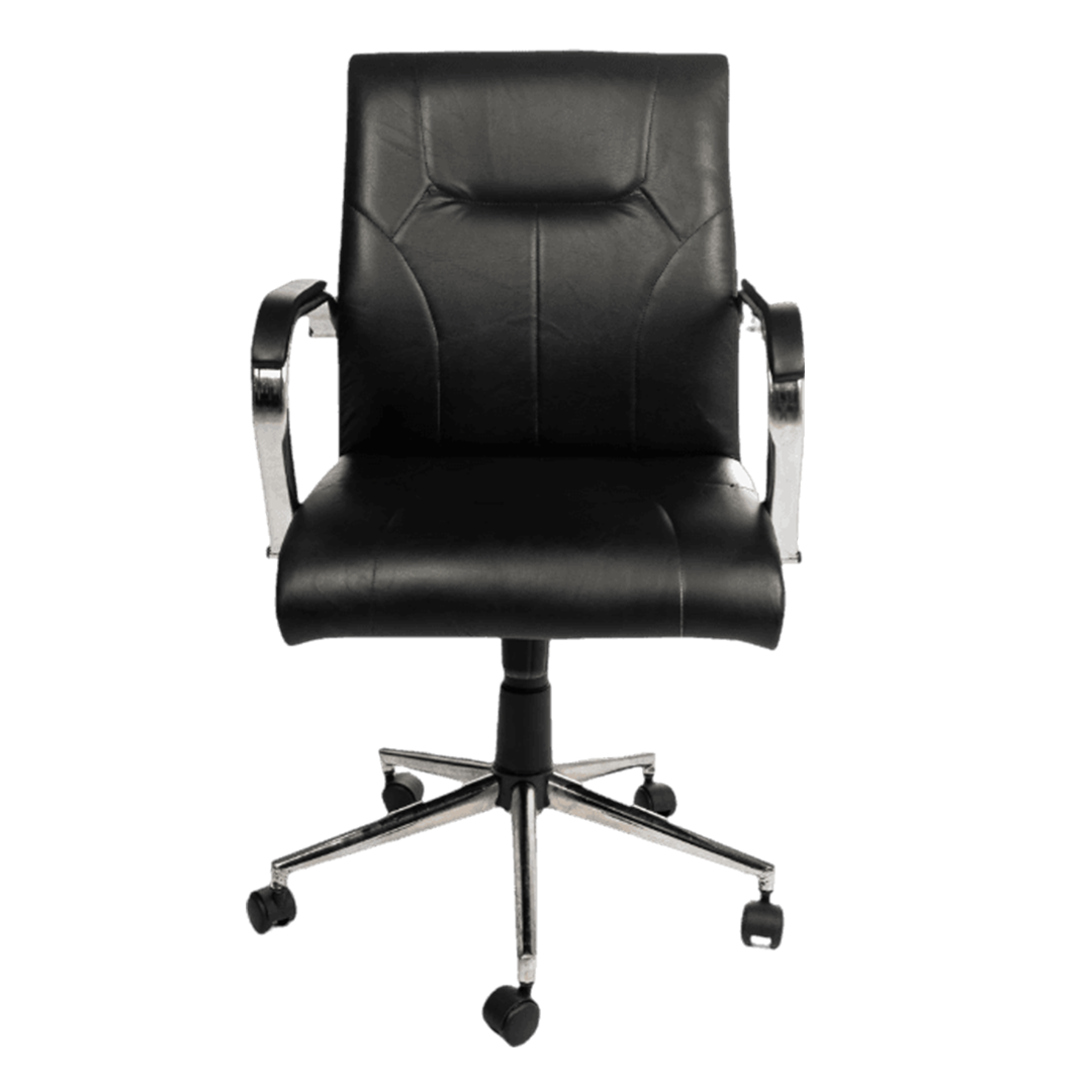 Fauteuil Medium Skai En Chrome - Go Chaise