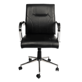 Fauteuil Medium Skai En Chrome - Go Chaise