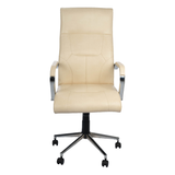 Fauteuil Président Skai En Chrome - Go Chaise